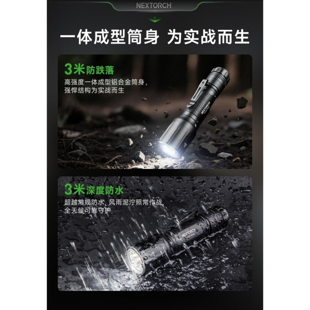 NEXTORCH TA30D MAX 戰術電筒 4000流明｜USB-C快充｜高亮遠射｜警用軍規手電-細節圖9
