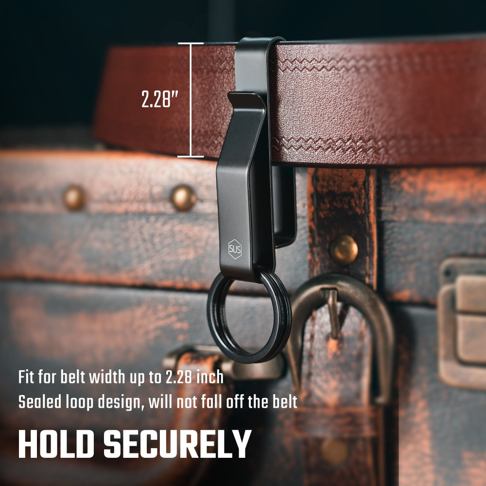 KeyUnity KS08 勤務鑰匙圈扣（兩入） ∣ SUS不鏽鋼 ∣ 適配1.5-2.25吋腰帶-細節圖3