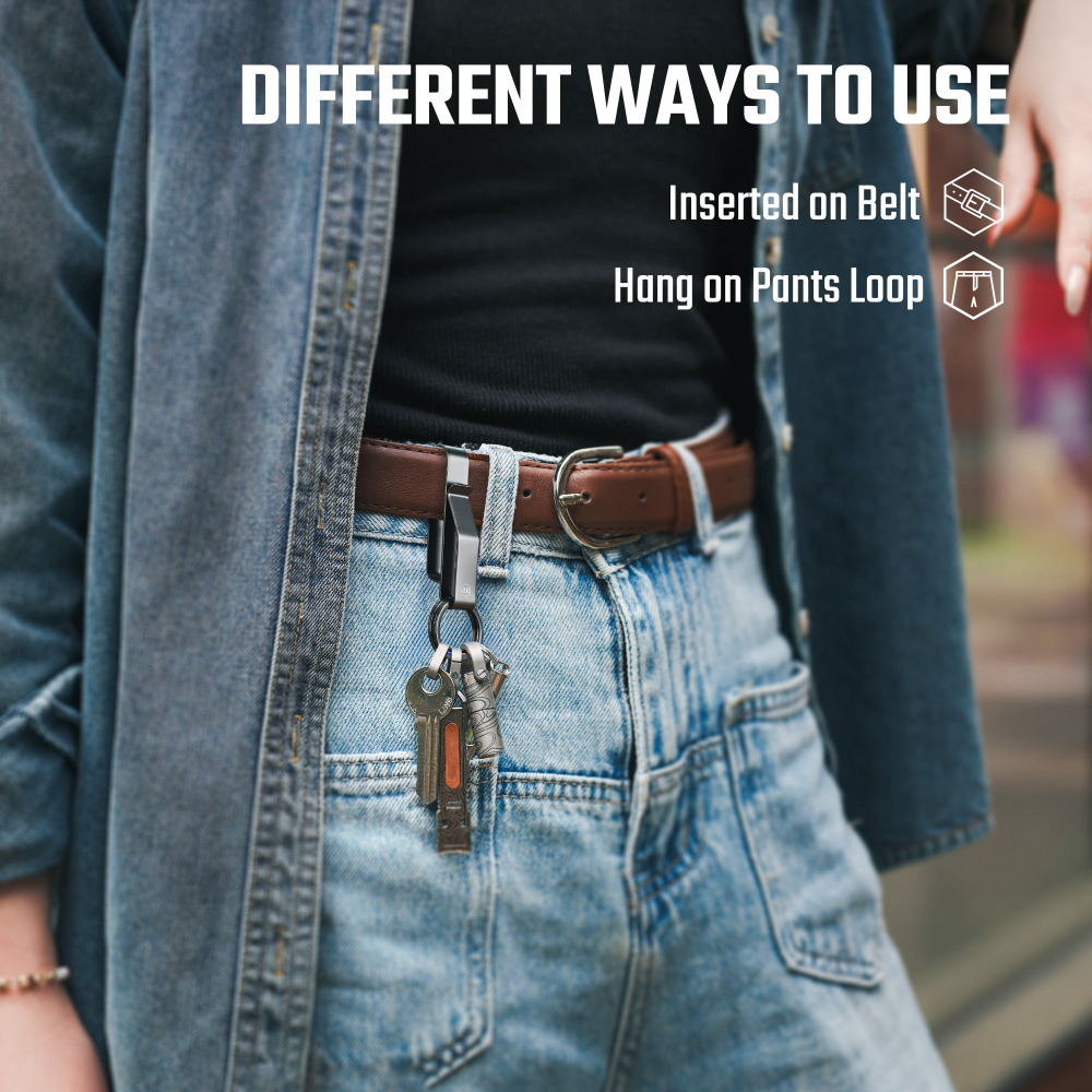 KeyUnity KS08 勤務鑰匙圈扣（兩入） ∣ SUS不鏽鋼 ∣ 適配1.5-2.25吋腰帶-細節圖4