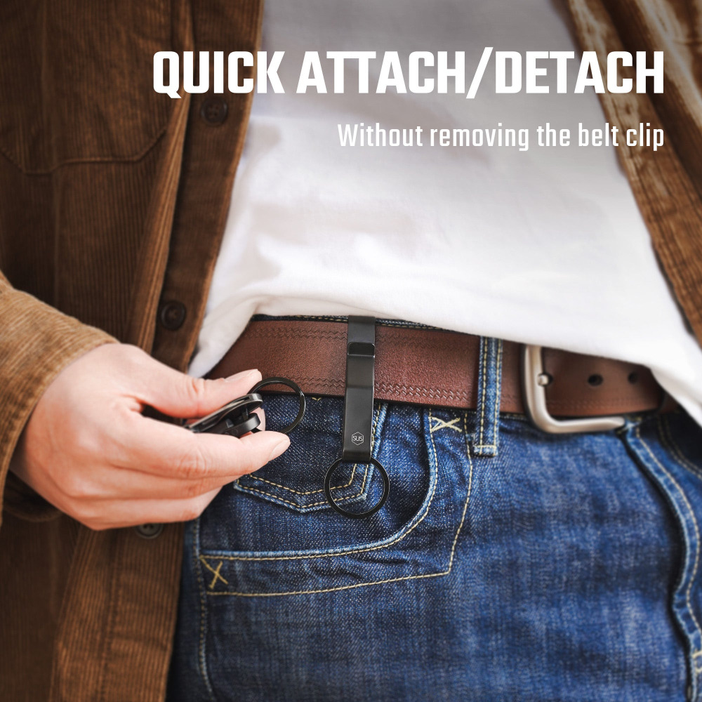 KeyUnity KS08 勤務鑰匙圈扣（兩入） ∣ SUS不鏽鋼 ∣ 適配1.5-2.25吋腰帶-細節圖5