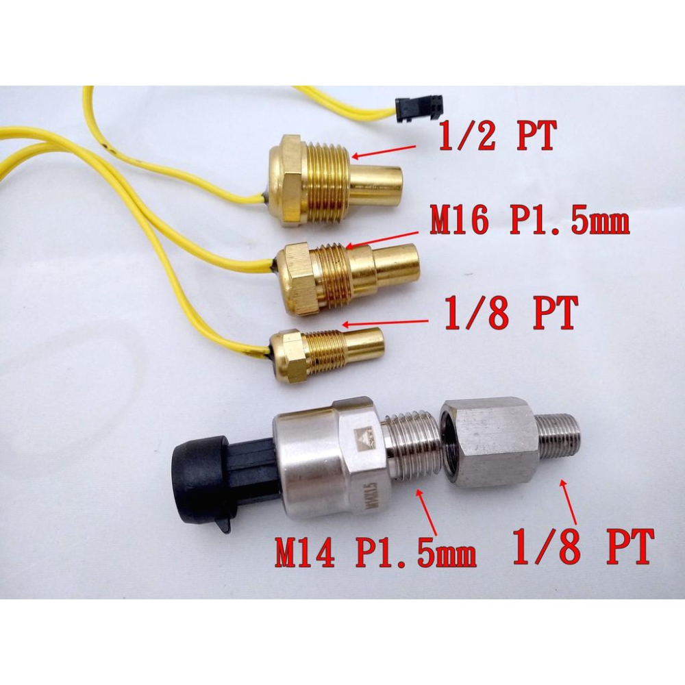 引擎油壓表 水溫表 電壓表 轉速表 引擎時數計 5合1,工程機械 農機 發電機 乘坐式割草機 汽柴油引擎可用 非DEFI-細節圖2