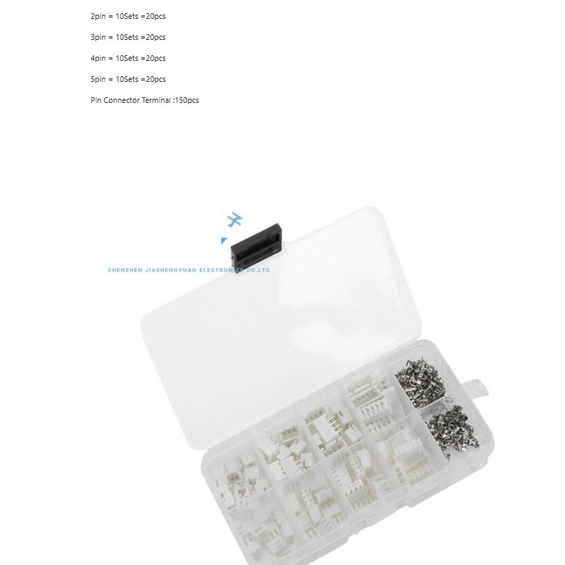 【三峽好吉市】230個 XH2.54 2p3p4p5針2.54mm間距端子套件外殼針座JST連接器 2.3.4p端子 迷-細節圖2