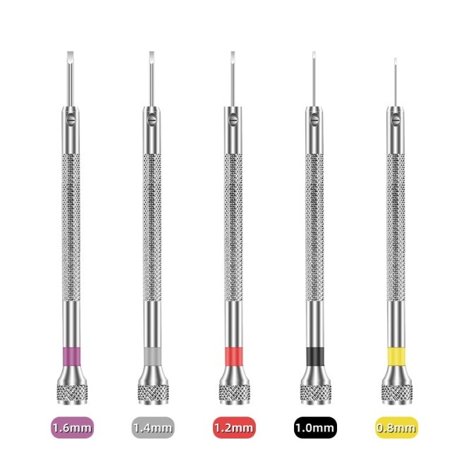 【三峽好吉市】修錶工具 眼鏡 螺絲刀 螺絲批 小起子 一字5支裝 精密修表螺絲刀組 迷你一字螺絲起子-細節圖6