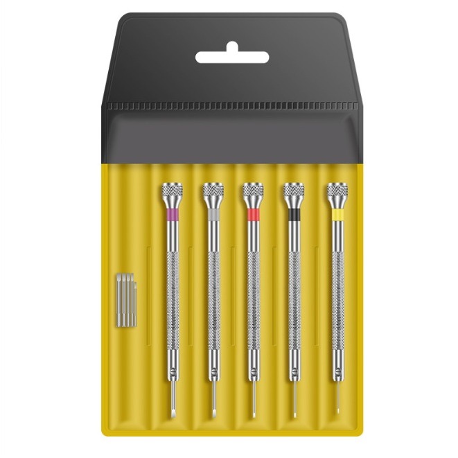 【三峽好吉市】修錶工具 眼鏡 螺絲刀 螺絲批 小起子 一字5支裝 精密修表螺絲刀組 迷你一字螺絲起子-細節圖7