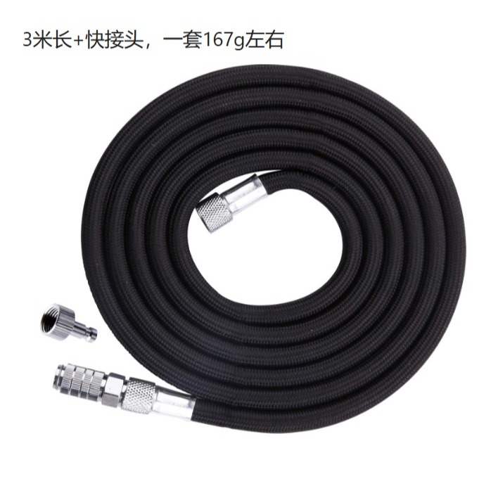 【三峽好吉市】3米 噴漆管 美工噴筆管 打氣管 氣刷軟管3米BD-30，兩端帶標准1/8尺寸接頭，一側帶快速斷開器-細節圖2