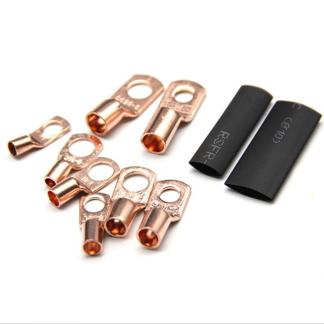 【三峽好吉市】銅鼻子60PCS窺口接線端子 銅線環形端子接線片SC電池焊接連接器 銅製壓接端子 銅端子 電線壓接接頭-細節圖3