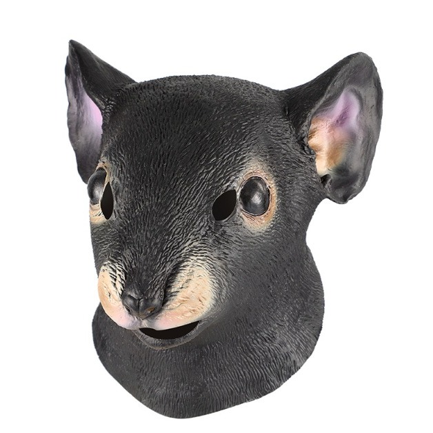 【三峽好吉市】鼠頭頭套 老鼠頭套 生肖裝扮 萬聖節面具乳膠頭套十二生肖可愛動物面具酒吧舞會派對表演COS-細節圖2