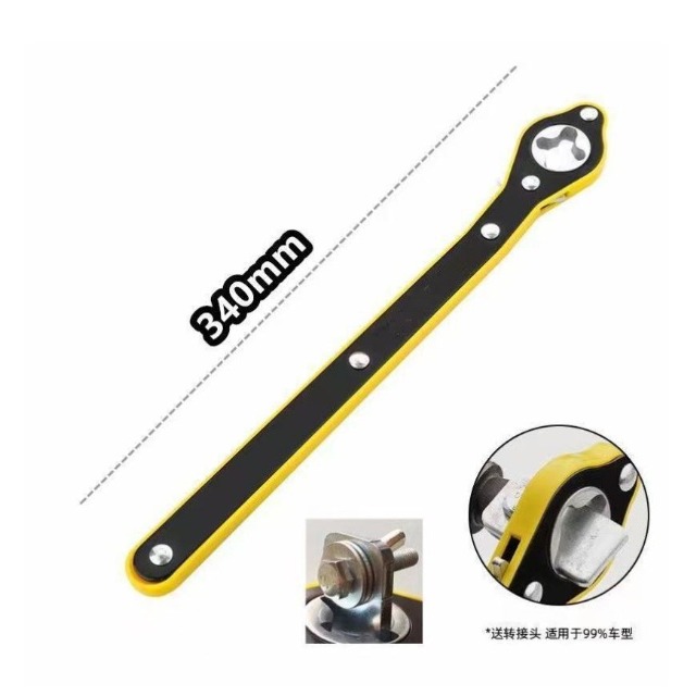 【三峽好吉市】汽車千斤頂省力扳手 車載小車用棘輪扳手 省力手搖桿剪式卸胎工具 正反轉扳手 棘輪扳手-細節圖4