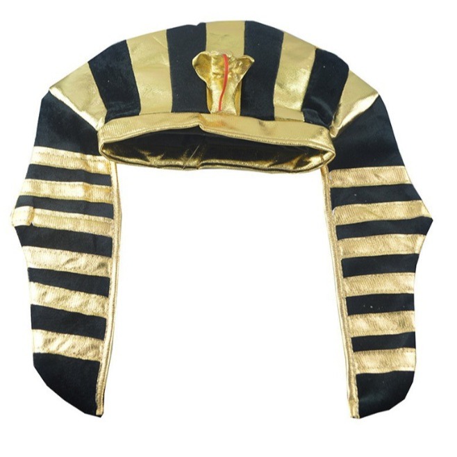 【三峽好吉市】表演帽子金色法老王帽眼鏡蛇頭帽埃及法老金色蛇頭飾埃及王子帽 埃及法老王表演帽 法老王裝扮道具-細節圖4