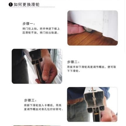 【三峽好吉市】衣櫃推拉門輪下輪移門滑輪上輪廚房鈦合金玻璃門滾輪雙凸輪凹槽輪 凸門輪 凹門輪 櫃門輪-細節圖8