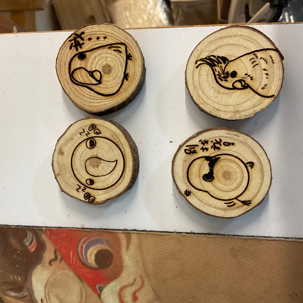 手繪雷雕原木強磁-細節圖2