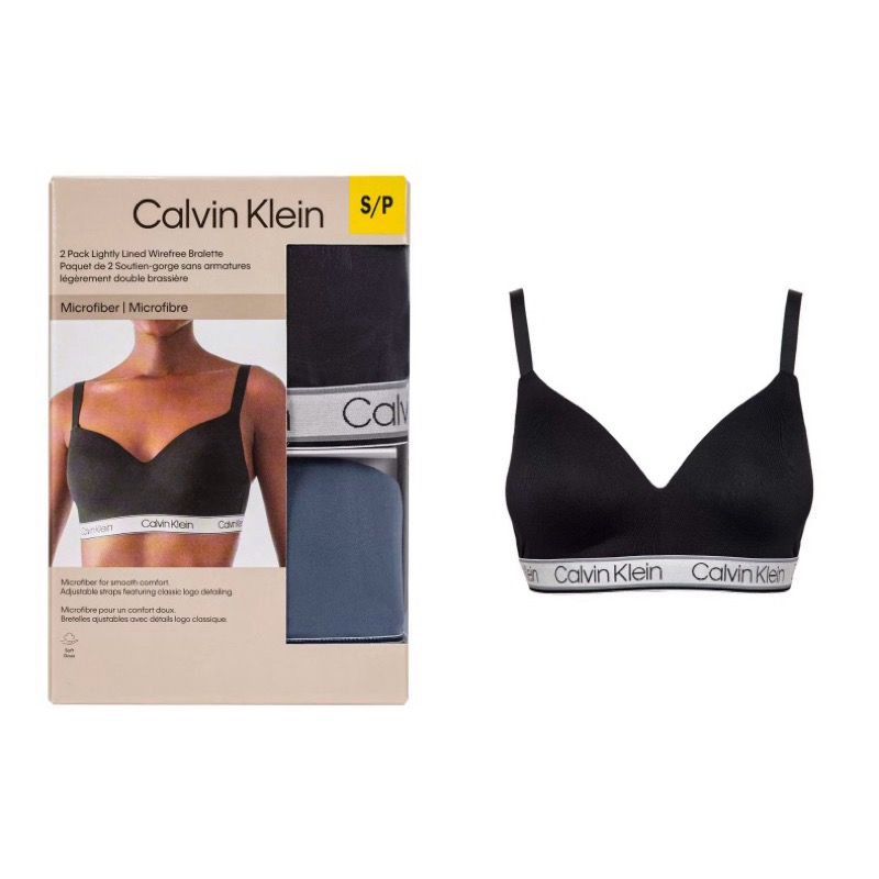 不挑色·L號CALVIN KLEIN 女無鋼圈內衣兩入組 #135503-細節圖3