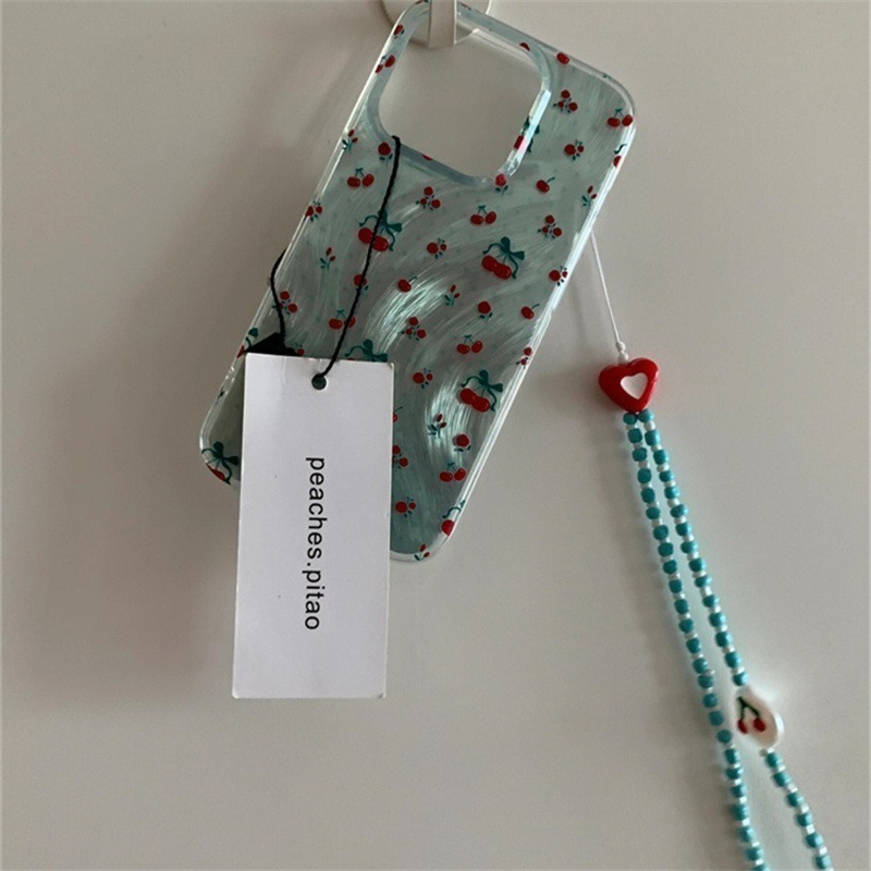 綠櫻心意｜〔KeeKxx〕薄荷綠櫻桃手機殼 A3B7C-細節圖4