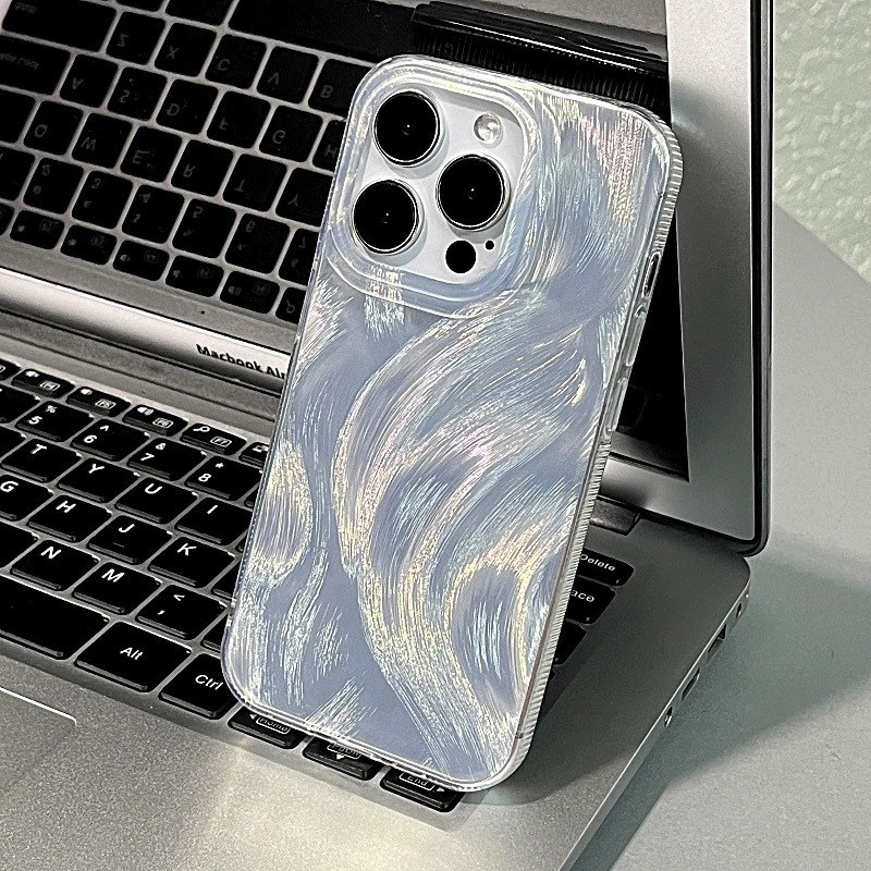 朦銀菁華｜〔Qの日常.〕輕奢高級感羽紗手機殼 M6D9N-細節圖2