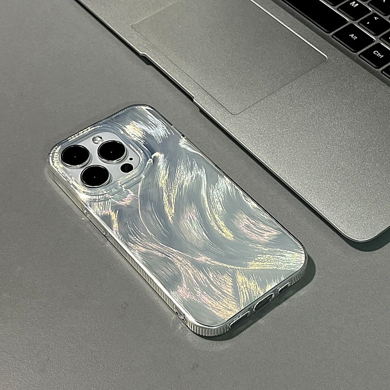 朦銀菁華｜〔Qの日常.〕輕奢高級感羽紗手機殼 M6D9N-細節圖3