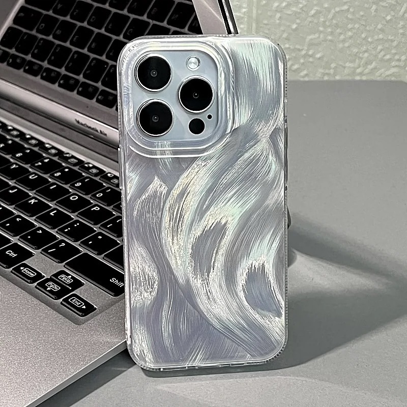 朦銀菁華｜〔Qの日常.〕輕奢高級感羽紗手機殼 M6D9N-細節圖4