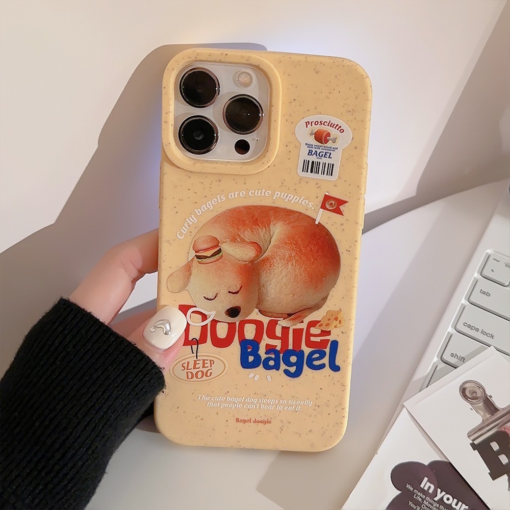 來份貝狗｜〔Qの日常.〕麵包貝果小狗手機殼 K9V4G-細節圖3