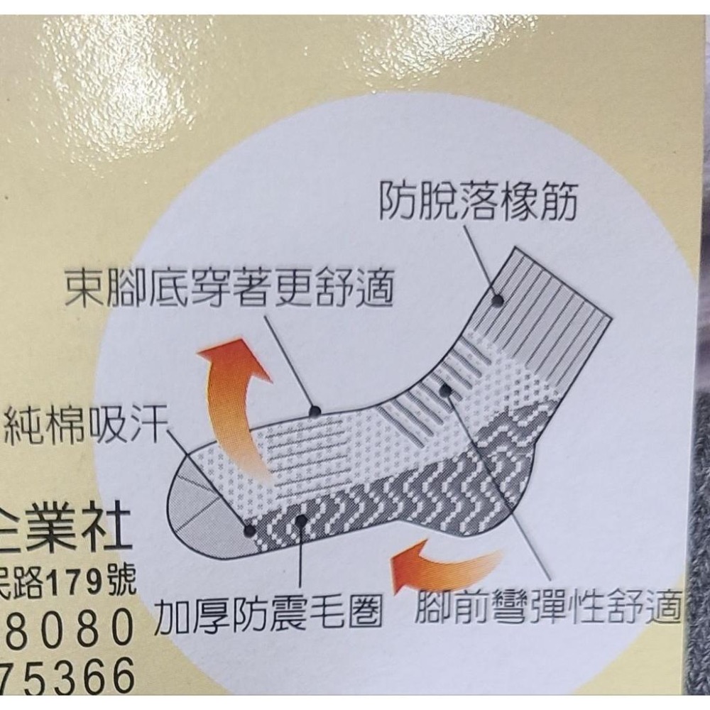 ♥️批發小姐[台灣製造] 費拉 3/4長厚底運動襪  長棒球襪 毛巾襪 氣墊襪 22-26cm 男女適用-細節圖7
