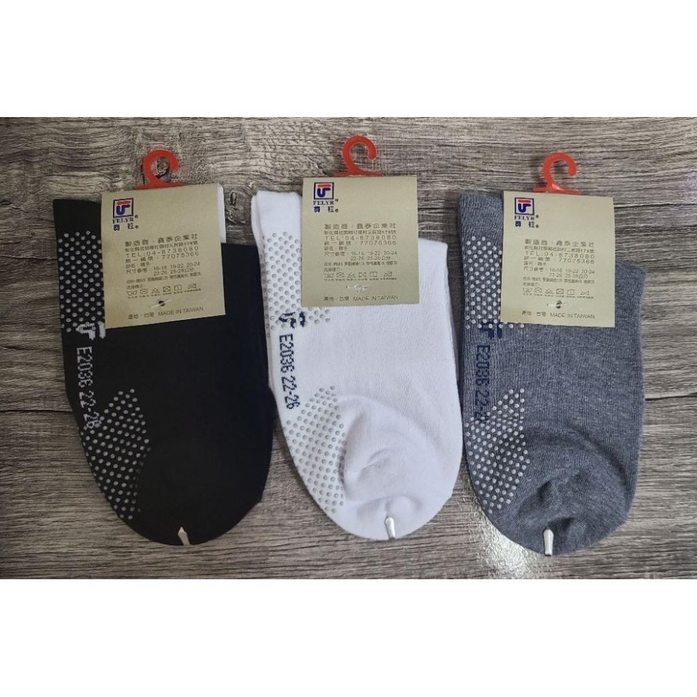 ♥️批發小姐[台灣製造] 費拉 素色 寬口止滑短襪 22-26cm-細節圖2