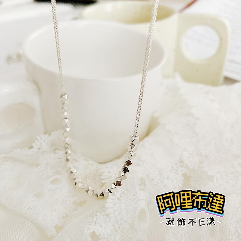 【阿哩布達】👉【項鍊】台灣現貨 快速出貨SL144 簡約設計金屬小方塊項鍊 鎖骨鍊 頸鍊 短項鍊 新娘飾品 新娘秘書-細節圖3