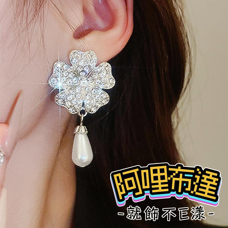 【阿哩布達】👉【項鍊】台灣現貨 快速出貨SL86 精緻水鑽愛心花朵珍珠系列 多層次項鍊 手鍊 耳環 新娘飾品 新娘秘書-細節圖2