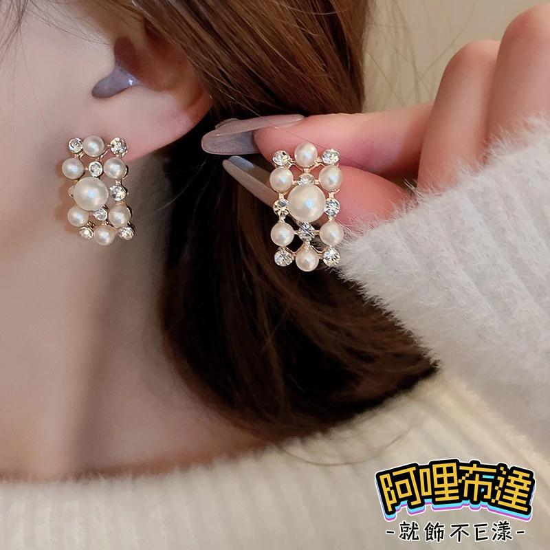 【阿哩布達】👉【套鍊組】台灣現貨 快速出貨TL41 美麗新娘 貴氣珍珠水鑽寛版項鍊耳針套組 耳夾套組 二件組 新娘項鍊-細節圖5