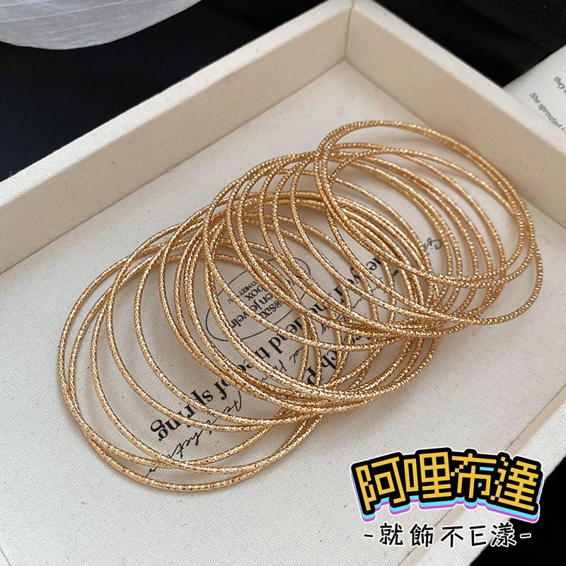 【阿哩布達】👉【手鍊】台灣現貨 快速出貨SH104 波西米亞風 閉口細圈圈手鐲 線圈手飾 20入 兩色可選 肚皮舞 新秘-細節圖5