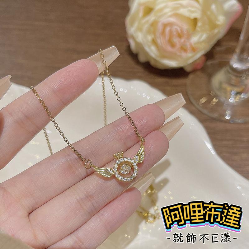 【阿哩布達】👉【項鍊】台灣現貨 快速出貨SL68 精緻小巧 閃耀水鑽項鍊 鎖骨鍊 頸鍊 短項鍊 三色可選 新秘 新娘飾品-細節圖3