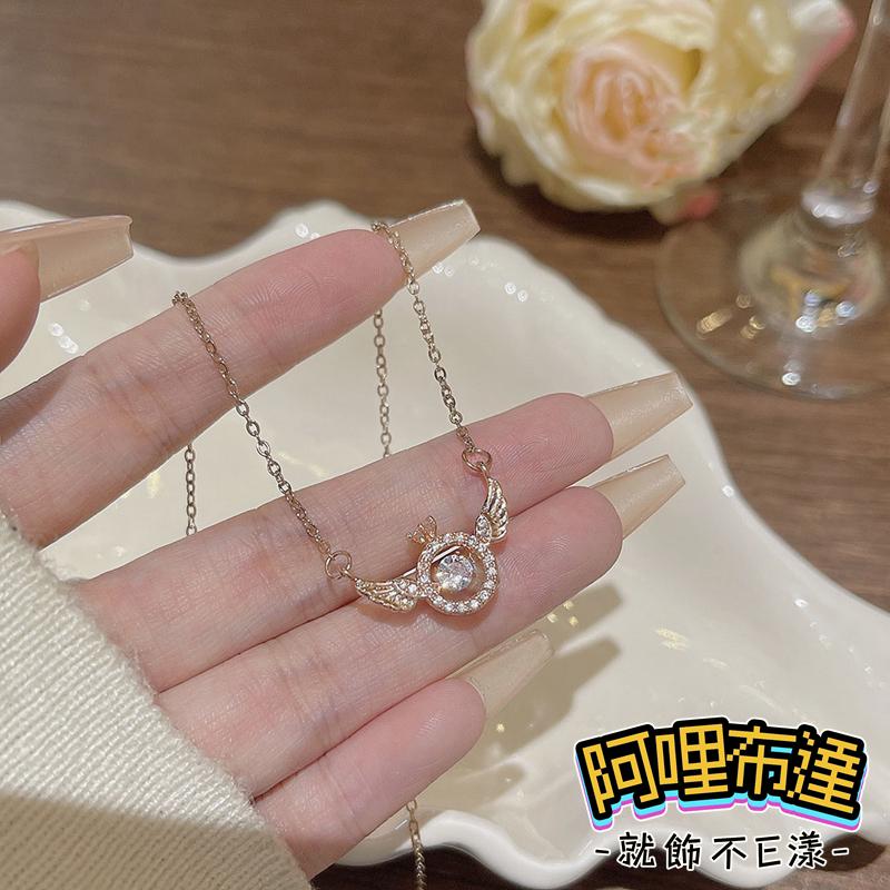 【阿哩布達】👉【項鍊】台灣現貨 快速出貨SL68 精緻小巧 閃耀水鑽項鍊 鎖骨鍊 頸鍊 短項鍊 三色可選 新秘 新娘飾品-細節圖5
