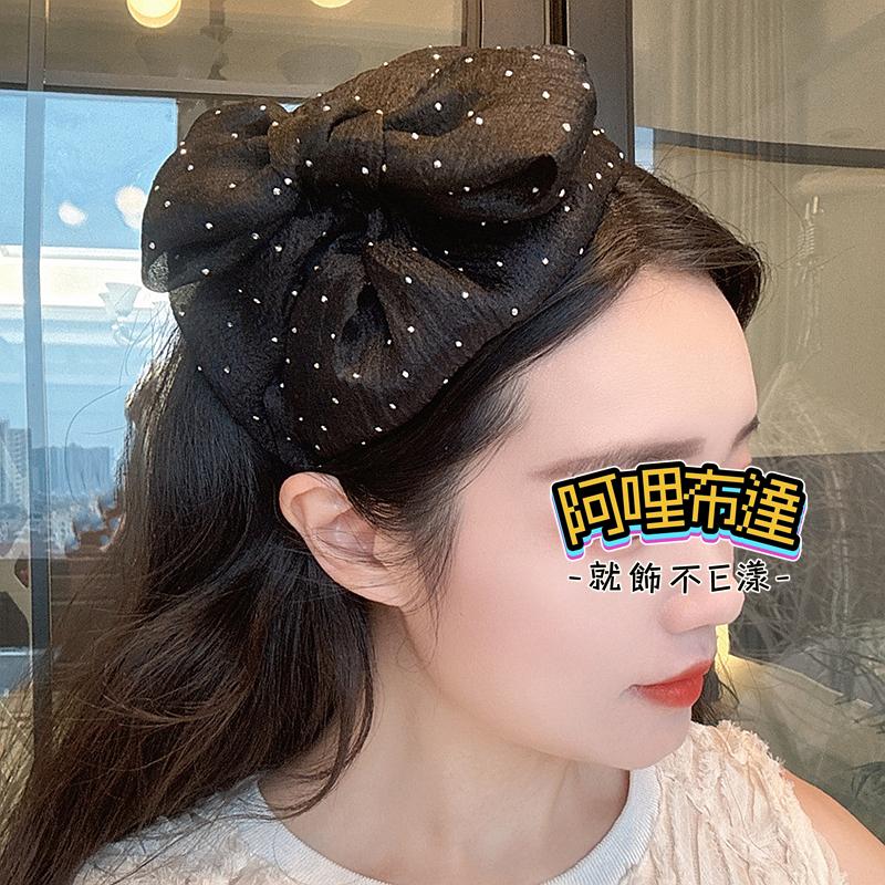 【阿哩布達】👉【髮飾】台灣現貨 快速出貨K36 經典時尚 復古風雪紡帽子髮箍 小禮帽 兩色可選 新娘秘書 新娘飾品-細節圖2