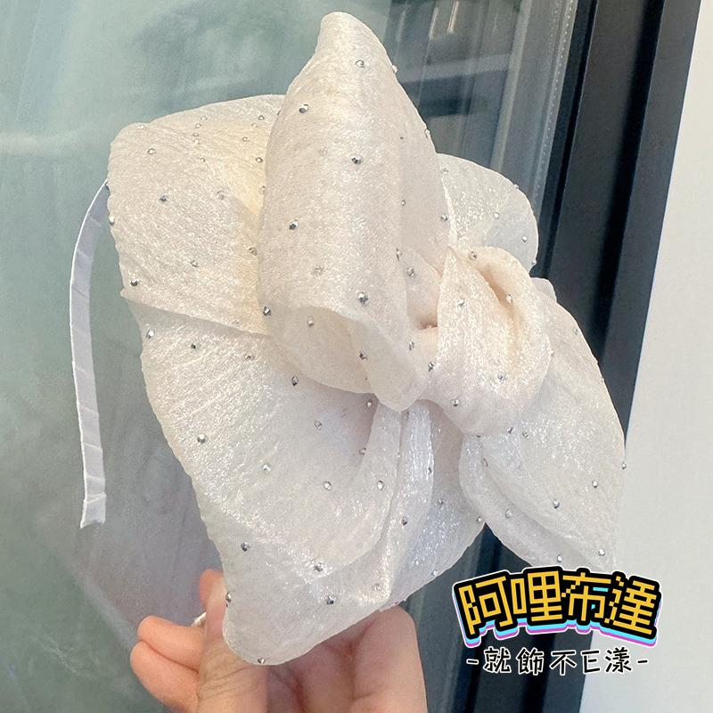 【阿哩布達】👉【髮飾】台灣現貨 快速出貨K36 經典時尚 復古風雪紡帽子髮箍 小禮帽 兩色可選 新娘秘書 新娘飾品-細節圖4