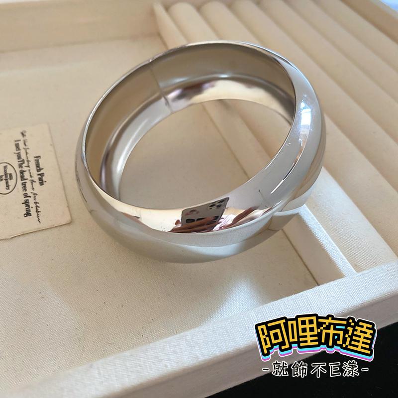 【阿哩布達】👉【手鍊】台灣現貨 快速出貨SH103 時尚簡約 浮誇超特大金屬手鐲 固定手圍 兩色可選 肚皮舞飾品 新秘-細節圖3