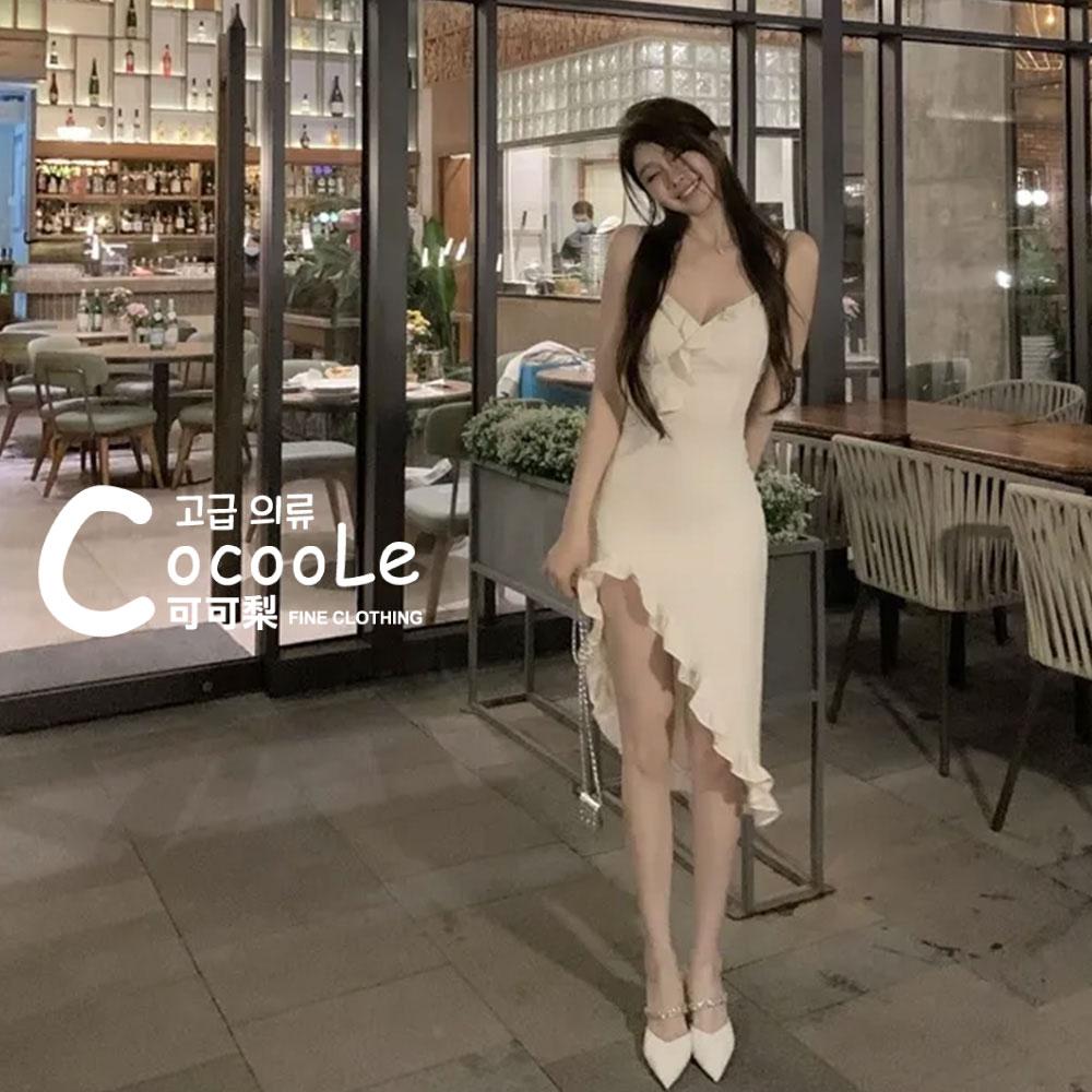 韓版🇰🇷浪漫氛圍夏季新款赫本V領荷葉邊收腰法式洋裝 夏季洋裝 赫本洋裝 法式洋裝 韓版洋裝 氣質洋裝 小禮服 伴娘服-細節圖2