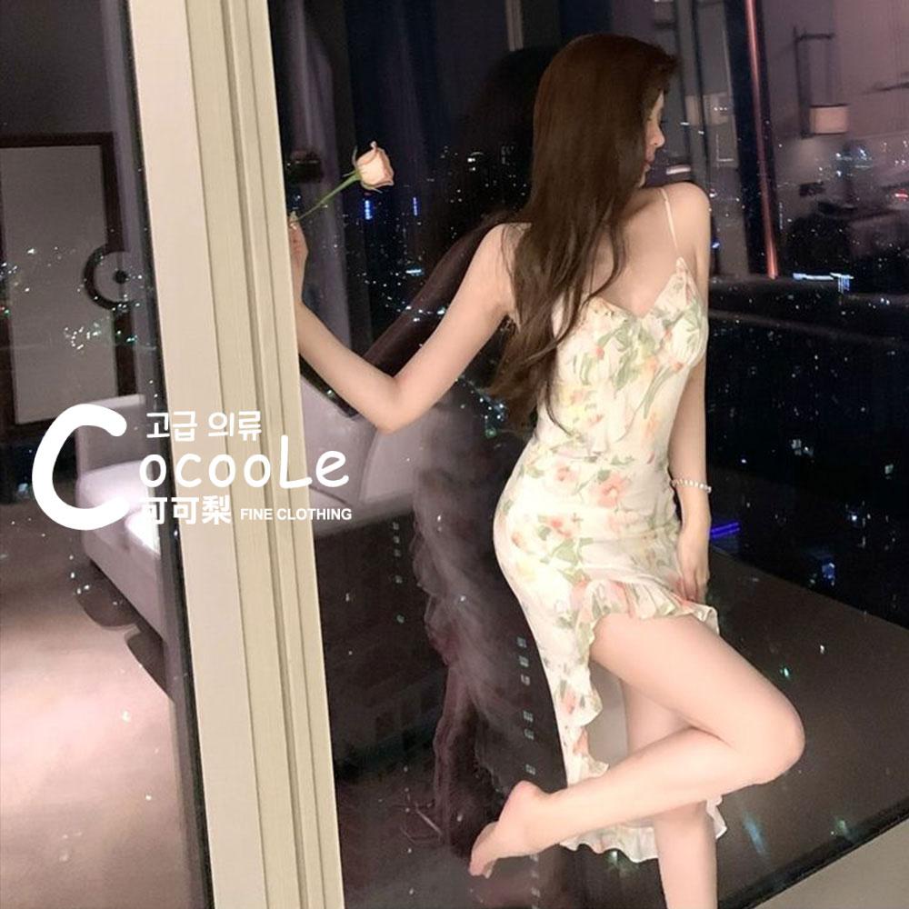 韓版🇰🇷浪漫氛圍夏季新款赫本V領荷葉邊收腰法式洋裝 夏季洋裝 赫本洋裝 法式洋裝 韓版洋裝 氣質洋裝 小禮服 伴娘服-細節圖5