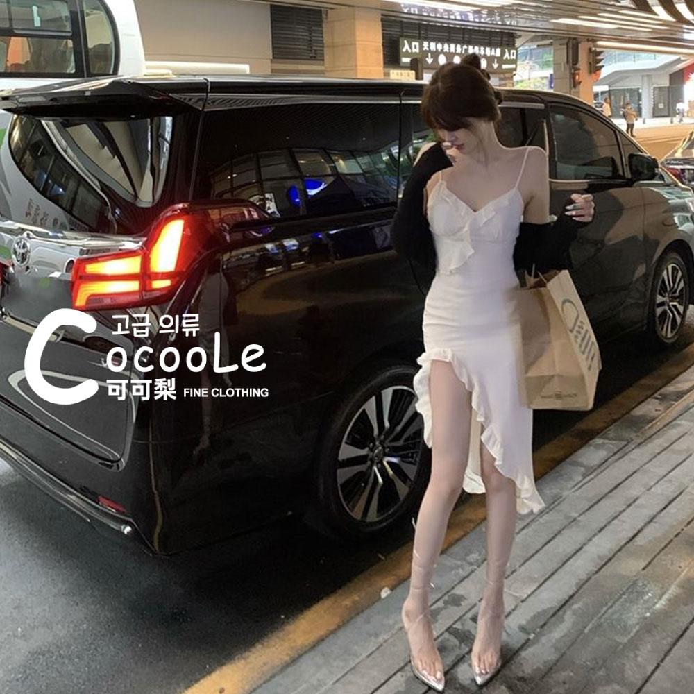 韓版🇰🇷浪漫氛圍夏季新款赫本V領荷葉邊收腰法式洋裝 夏季洋裝 赫本洋裝 法式洋裝 韓版洋裝 氣質洋裝 小禮服 伴娘服-細節圖9