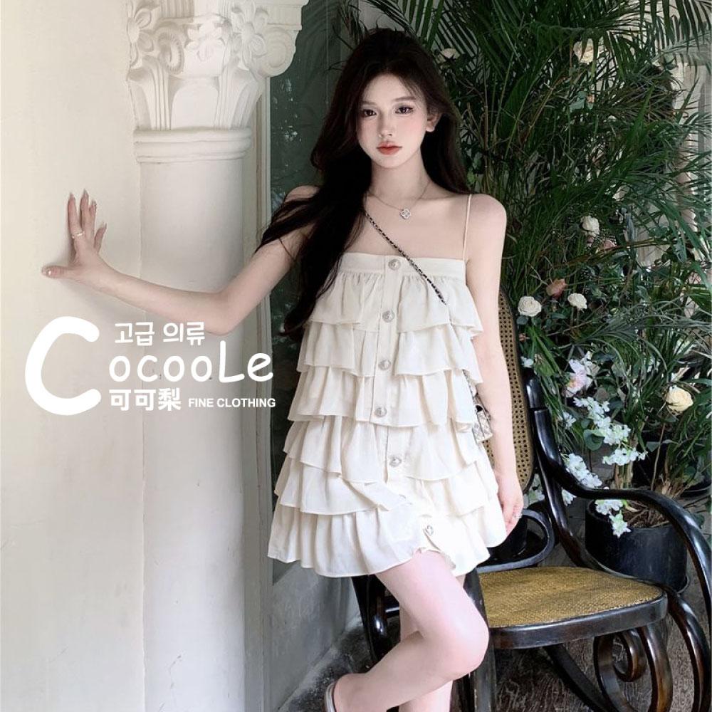 韓版🇰🇷浪漫氛圍甜美氣質雪紡蛋糕兩件式洋裝(上衣+短裙) 夏季洋裝 蛋糕洋裝 雪紡洋裝 兩件式洋裝 甜美洋裝 氣質洋裝-細節圖5