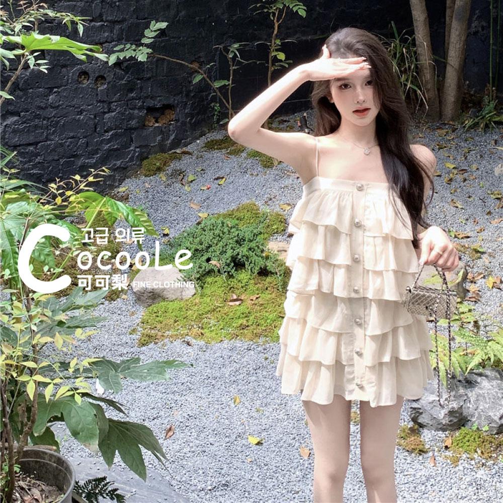 韓版🇰🇷浪漫氛圍甜美氣質雪紡蛋糕兩件式洋裝(上衣+短裙) 夏季洋裝 蛋糕洋裝 雪紡洋裝 兩件式洋裝 甜美洋裝 氣質洋裝-細節圖9