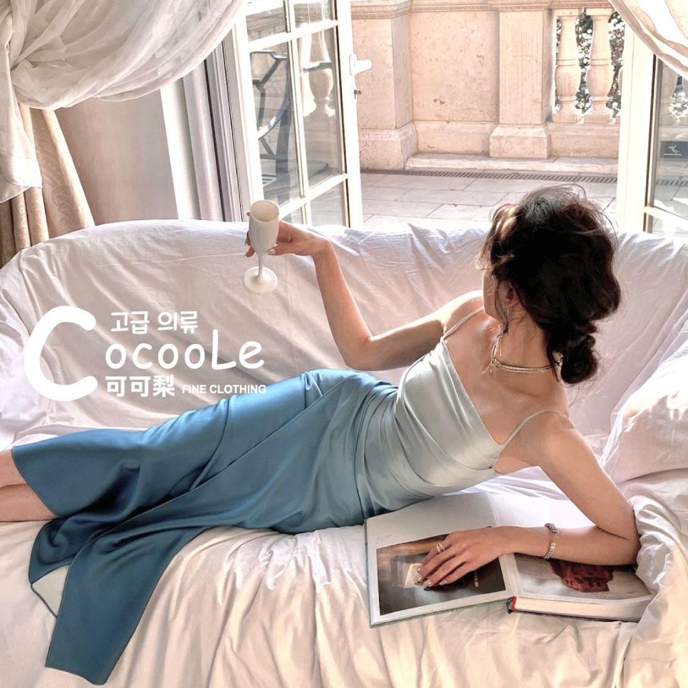 韓版🇰🇷浪漫氛圍早春新款漸層高級感抓皺收腰法式細肩帶洋裝 春夏洋裝 漸層洋裝 法式洋裝 收腰洋裝 細肩帶洋裝 婚禮洋裝-細節圖3