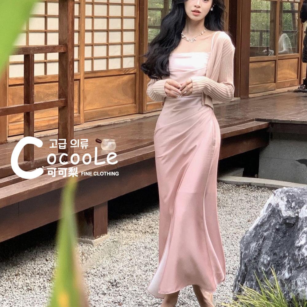 韓版🇰🇷浪漫氛圍早春新款漸層高級感抓皺收腰法式細肩帶洋裝 春夏洋裝 漸層洋裝 法式洋裝 收腰洋裝 細肩帶洋裝 婚禮洋裝-細節圖8