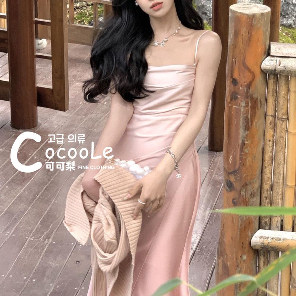 韓版🇰🇷浪漫氛圍早春新款漸層高級感抓皺收腰法式細肩帶洋裝 春夏洋裝 漸層洋裝 法式洋裝 收腰洋裝 細肩帶洋裝 婚禮洋裝-細節圖9