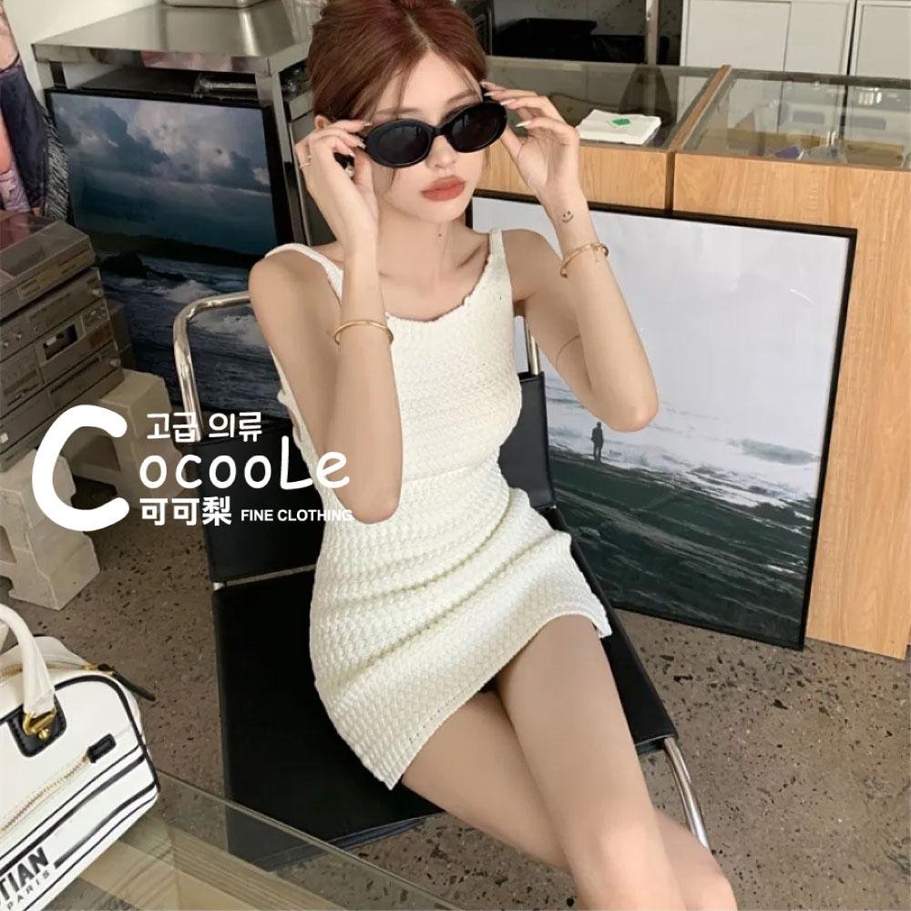 韓版🇰🇷慵懶氛圍甜辣系小姐姐渡假感大露背緊身針織洋裝 夏季洋裝 渡假洋裝 露背洋裝 沙灘洋裝 海島洋裝 美背洋裝-細節圖3