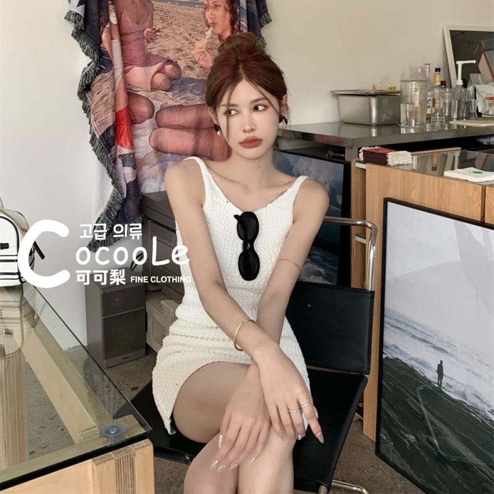 韓版🇰🇷慵懶氛圍甜辣系小姐姐渡假感大露背緊身針織洋裝 夏季洋裝 渡假洋裝 露背洋裝 沙灘洋裝 海島洋裝 美背洋裝-細節圖5