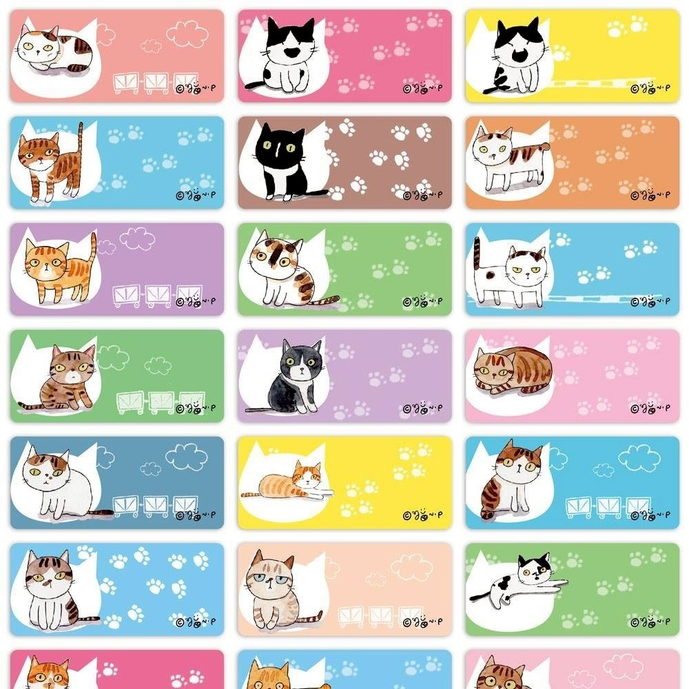 【運篆坊】工商貼紙 口味貼紙 姓名貼紙 卡通授權姓名貼 尺寸3014-規格圖2