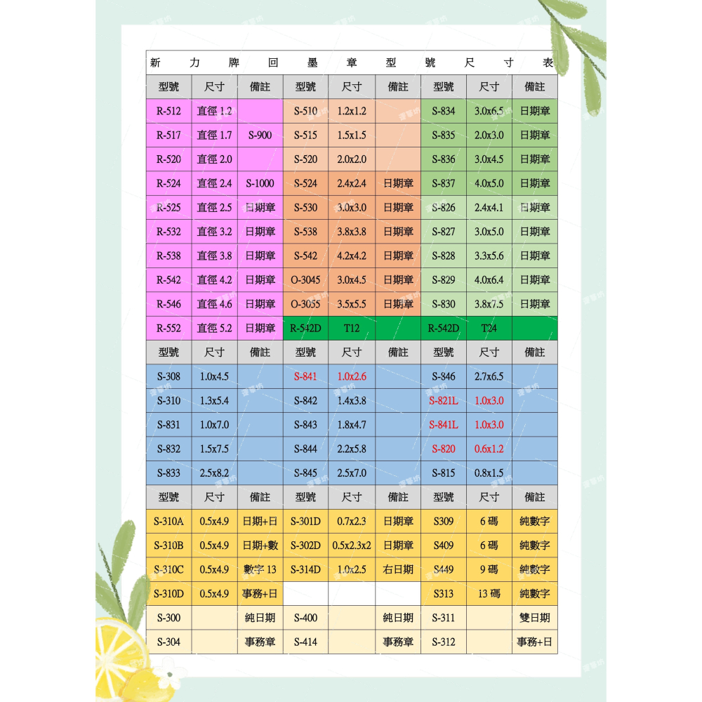 【運篆坊】新力牌回墨章 日期章 型號S-542 S-542D-細節圖2