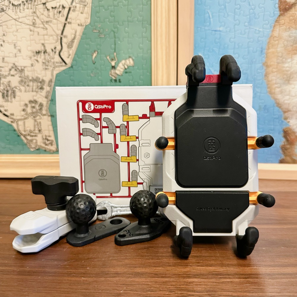 【桃園現貨】五匹甲殼減震手機架WUPP OsoPro 彩甲版 機車手機架 五匹手機架 無線充電板外送手機架-規格圖8