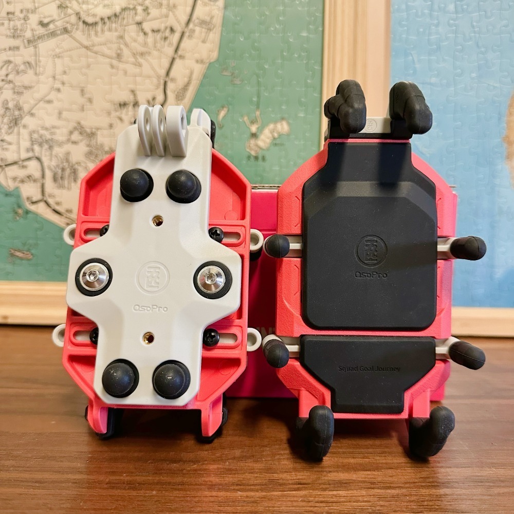 【桃園現貨】五匹甲殼減震手機架WUPP OsoPro 機車手機架 五匹手機架  無線充電板 小盔盔 手機架 外送-規格圖7