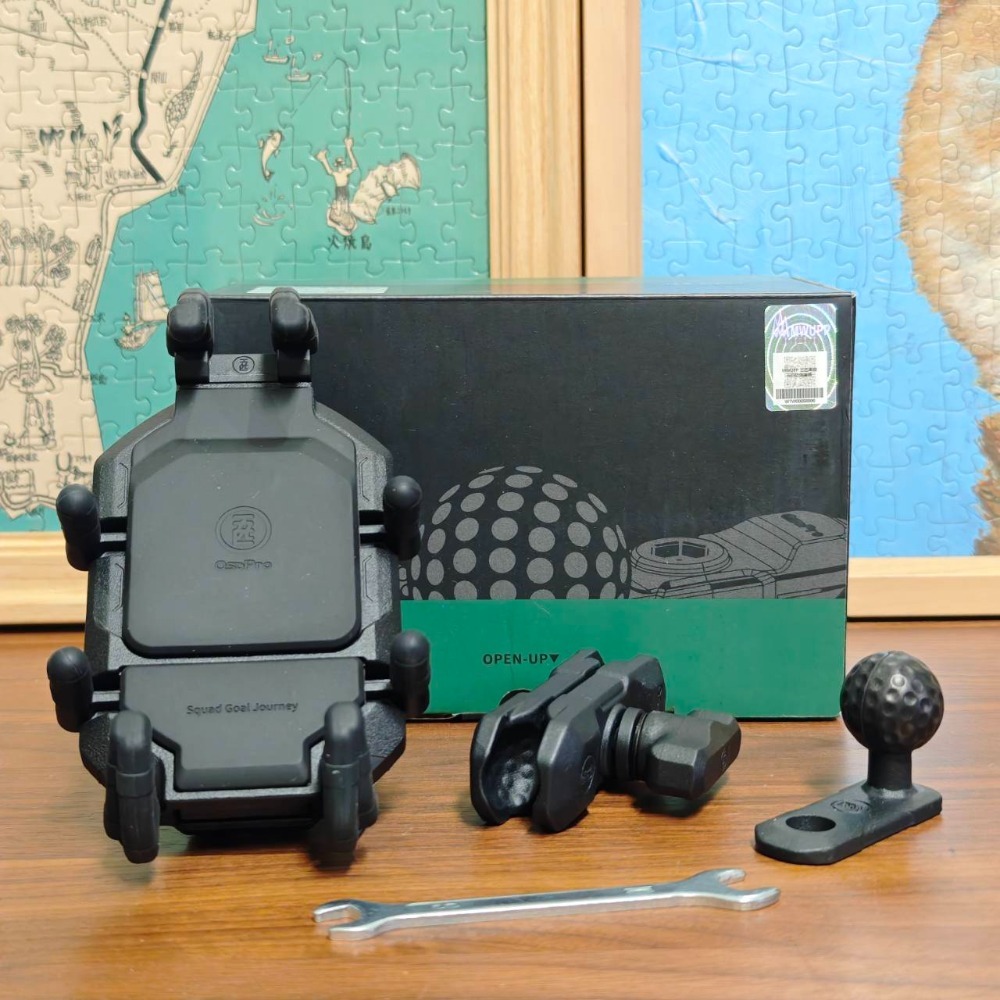 【桃園現貨】五匹甲殼減震手機架WUPP OsoPro 機車手機架 五匹手機架  無線充電板 小盔盔 手機架 外送-規格圖7