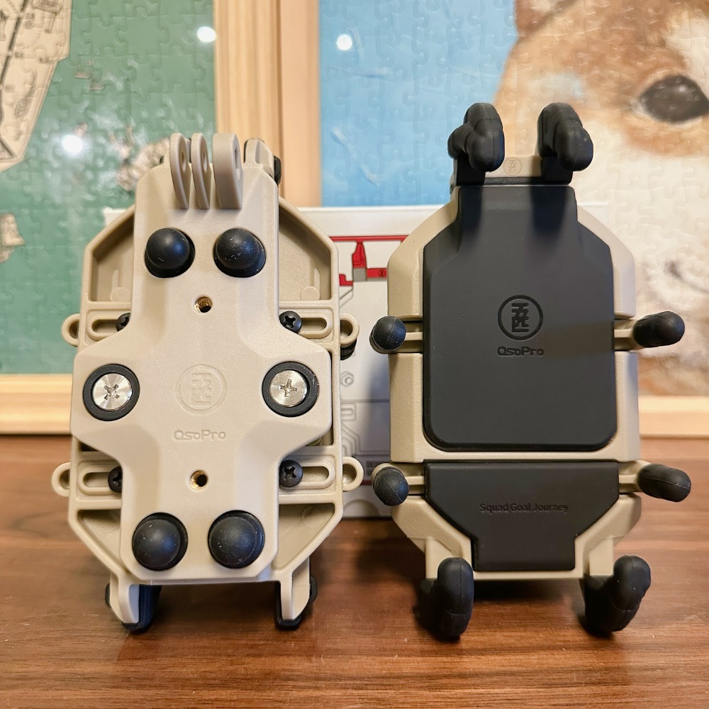 【桃園現貨】五匹甲殼減震手機架WUPP OsoPro 機車手機架 五匹手機架  無線充電板 小盔盔 手機架 外送-規格圖7