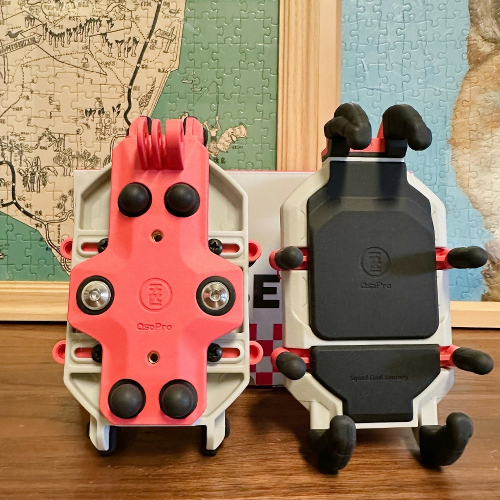 【桃園現貨】五匹甲殼減震手機架WUPP OsoPro 機車手機架 五匹手機架  無線充電板 小盔盔 手機架 外送-規格圖7