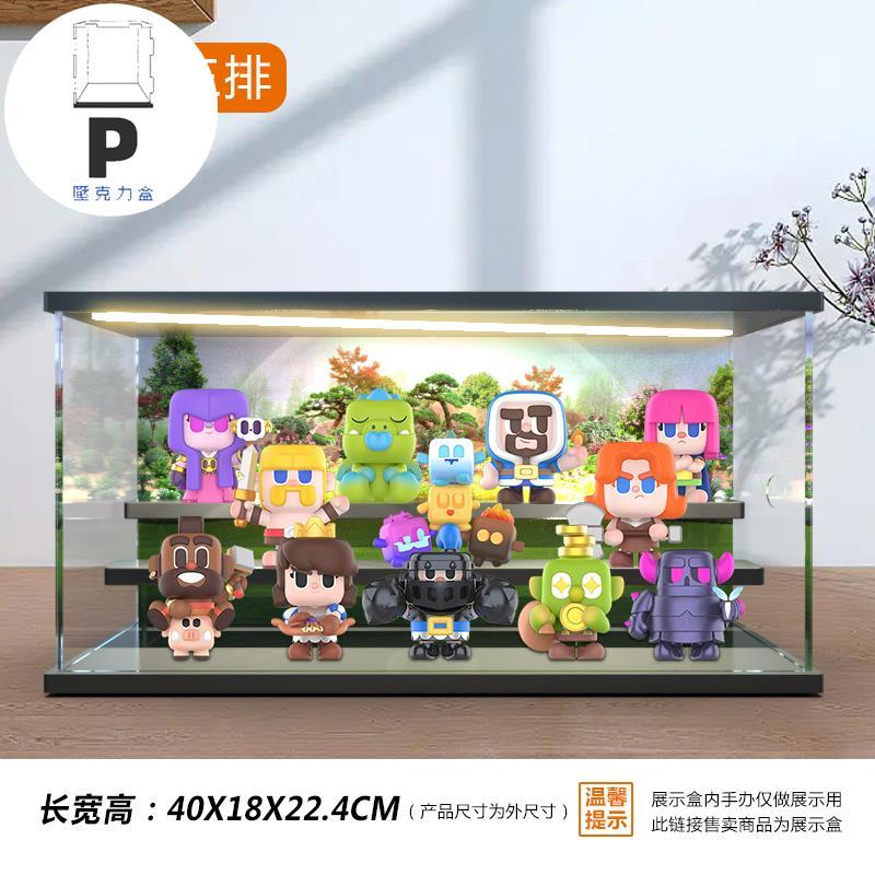 P BOX 適用POPMART泡泡瑪特部落沖突皇室戰爭經典角色盲盒場景展示盒-細節圖5